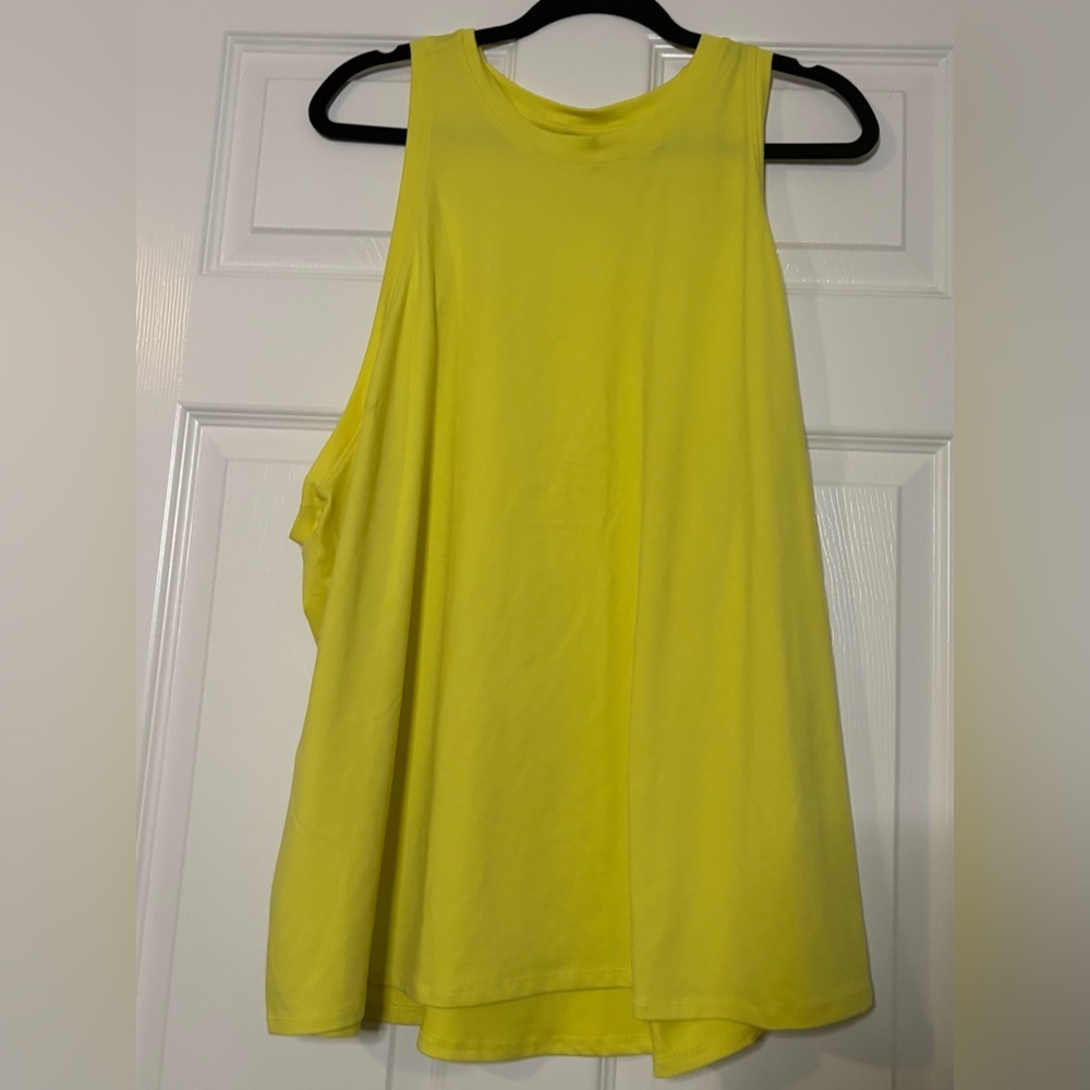 All in Motion Asymmetrical Yellow Sleeveless Tank Top